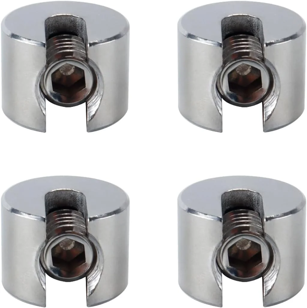 VOANZO بست فلزی سیم بکسل استیل M10 x 6mm، بسته 4 عددی - گیره های محکم کننده ضد لغزش برای کشش طناب و محکم کردن کابل