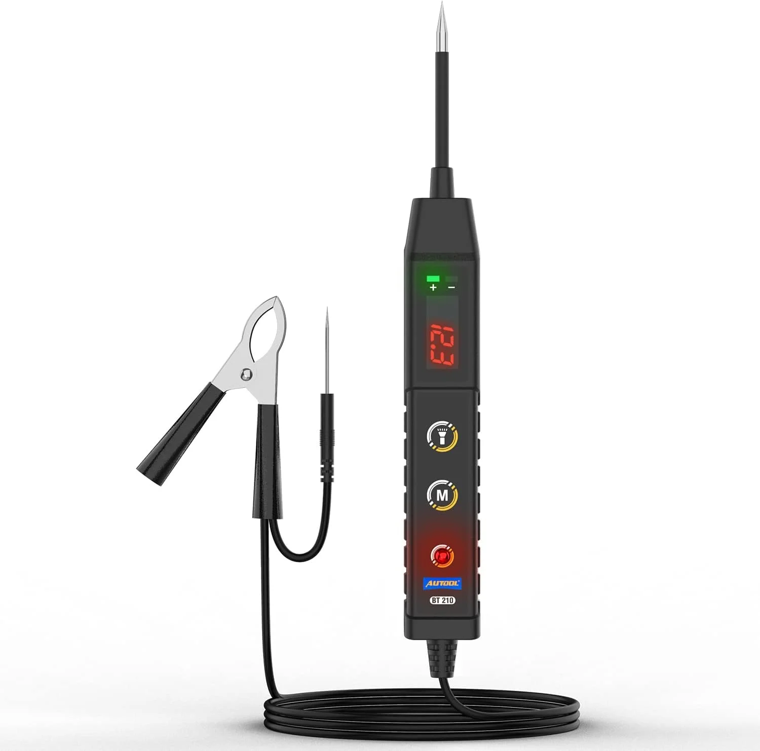 تستر مدار خودرو LED ممتاز، چراغ تست 9-30 ولت با سیم بلند 43 اینچی، پروب فولادی سخت و تیز برای تست ولتاژ پایین DC مدارهای خودرو برای ماشین، کامیون، دریایی، موتورسیکلت، SUV تستر مدار خودرو LED ممتاز، چراغ تست 9-30 ولت با سیم بلند 43 اینچی، پروب فولادی سخت و تیز برای تست ولتاژ پایین DC مدارهای خودرو برای ماشین، کامیون، دریایی، موتورسیکلت، SUV