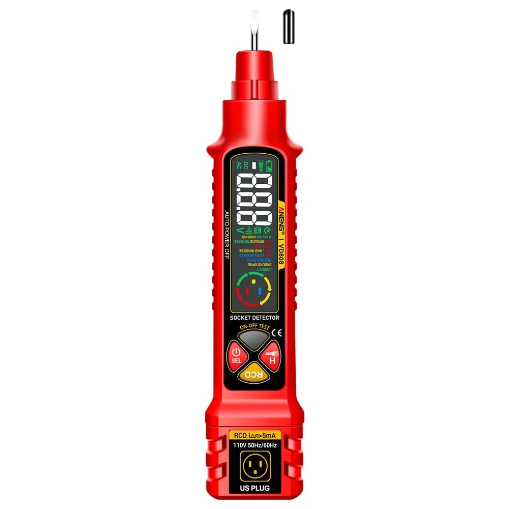 مجموعه ابزار ردیاب مدار شکن 2 در 1 با یابنده پریز و آشکارساز مدار - ردیاب مدار الکتریکی برای شناسایی سریع مدار، تشخیص سیم برق دار، بدون باتری مجموعه ابزار ردیاب مدار شکن 2 در 1 با یابنده پریز و آشکارساز مدار - ردیاب مدار الکتریکی برای شناسایی سریع مدار، تشخیص سیم برق دار، بدون باتری