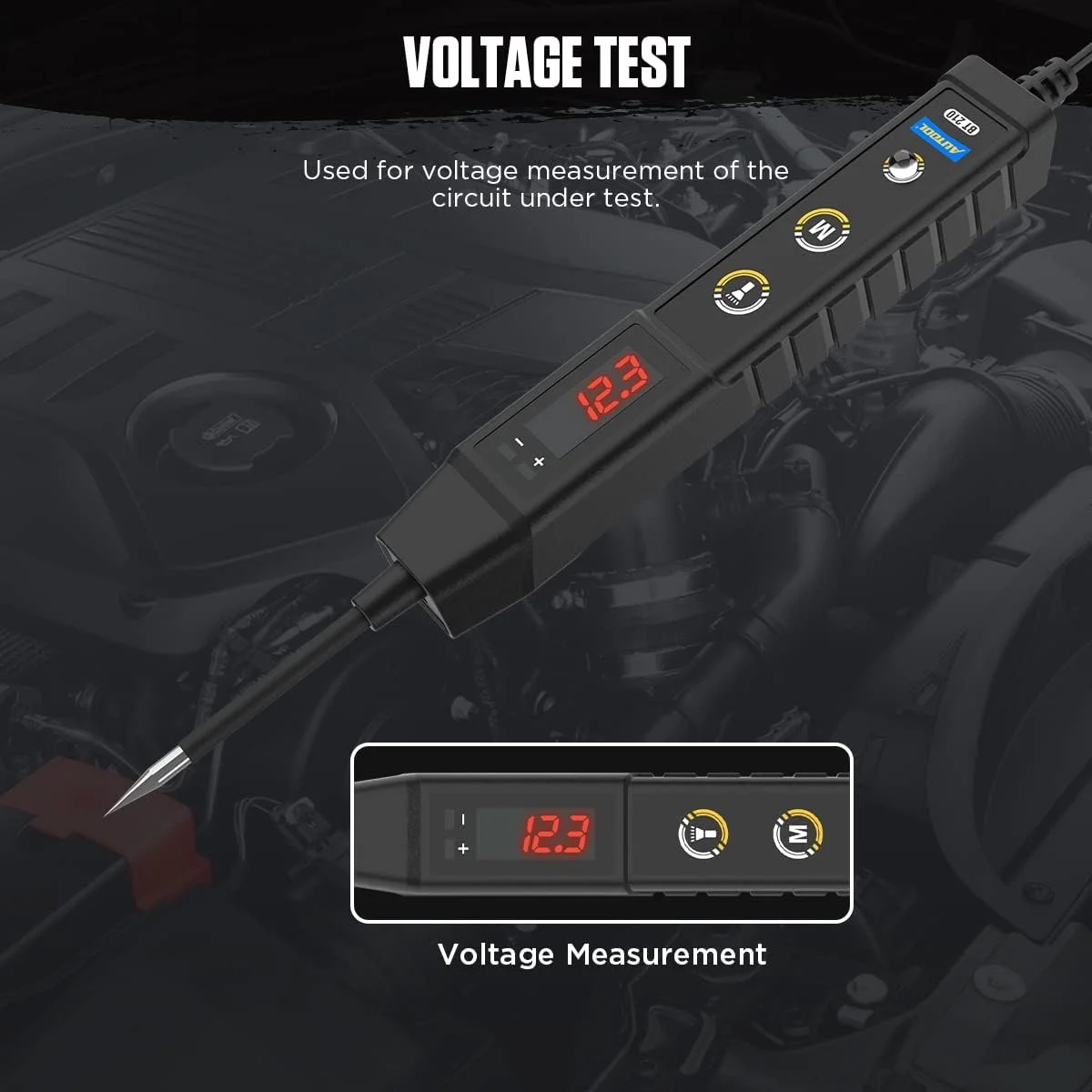 تستر مدار خودرو LED ممتاز، چراغ تست 9-30 ولت با سیم بلند 43 اینچی، پروب فولادی سخت و تیز برای تست ولتاژ پایین DC مدارهای خودرو برای ماشین، کامیون، دریایی، موتورسیکلت، SUV تستر مدار خودرو LED ممتاز، چراغ تست 9-30 ولت با سیم بلند 43 اینچی، پروب فولادی سخت و تیز برای تست ولتاژ پایین DC مدارهای خودرو برای ماشین، کامیون، دریایی، موتورسیکلت، SUV
