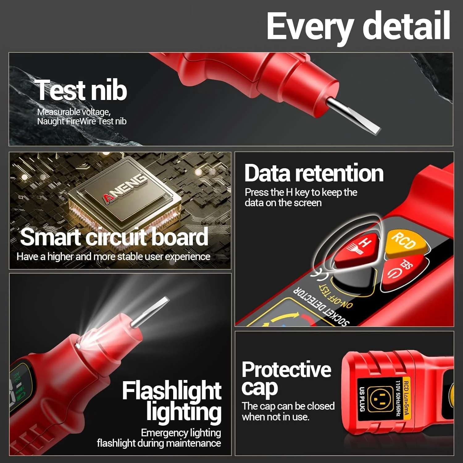 مجموعه ابزار ردیاب مدار شکن 2 در 1 با یابنده پریز و آشکارساز مدار - ردیاب مدار الکتریکی برای شناسایی سریع مدار، تشخیص سیم برق دار، بدون باتری مجموعه ابزار ردیاب مدار شکن 2 در 1 با یابنده پریز و آشکارساز مدار - ردیاب مدار الکتریکی برای شناسایی سریع مدار، تشخیص سیم برق دار، بدون باتری