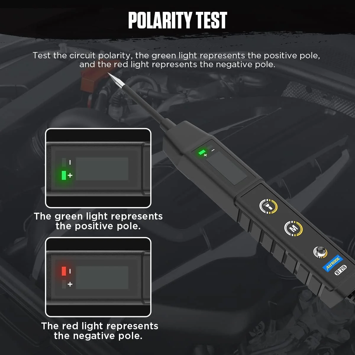 تستر مدار خودرو LED ممتاز، چراغ تست 9-30 ولت با سیم بلند 43 اینچی، پروب فولادی سخت و تیز برای تست ولتاژ پایین DC مدارهای خودرو برای ماشین، کامیون، دریایی، موتورسیکلت، SUV تستر مدار خودرو LED ممتاز، چراغ تست 9-30 ولت با سیم بلند 43 اینچی، پروب فولادی سخت و تیز برای تست ولتاژ پایین DC مدارهای خودرو برای ماشین، کامیون، دریایی، موتورسیکلت، SUV
