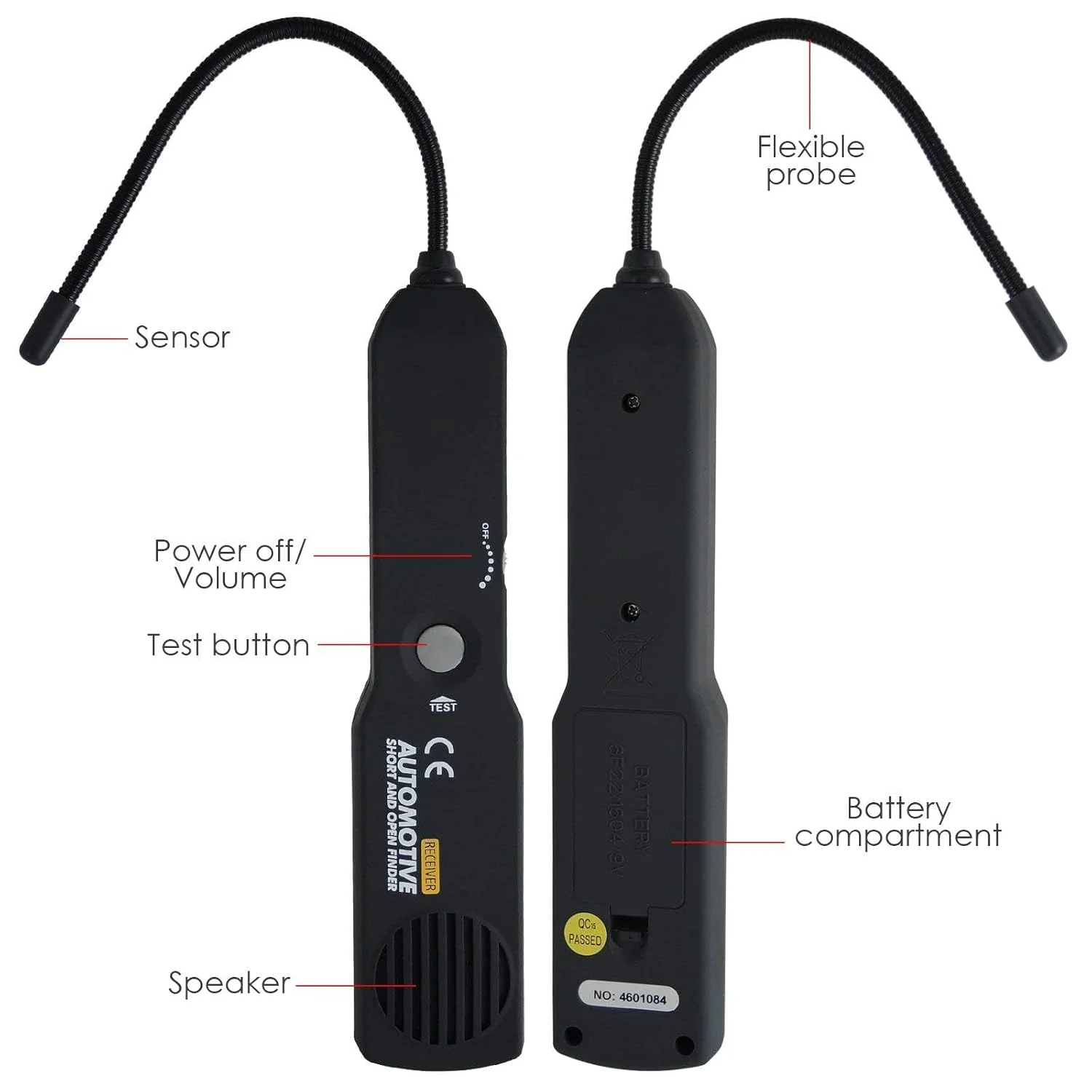 تستر مدار خودرو KASTWAVE، ردیاب سیم و کابل تعمیر خودرو، تحلیلگر ردیاب اتصال کوتاه و مدار باز، دستگاه تست کننده، آشکارساز، پروب DC 6-42V ابزار تشخیص خودرو تستر مدار خودرو KASTWAVE، ردیاب سیم و کابل تعمیر خودرو، تحلیلگر ردیاب اتصال کوتاه و مدار باز، دستگاه تست کننده، آشکارساز، پروب DC 6-42V ابزار تشخیص خودرو