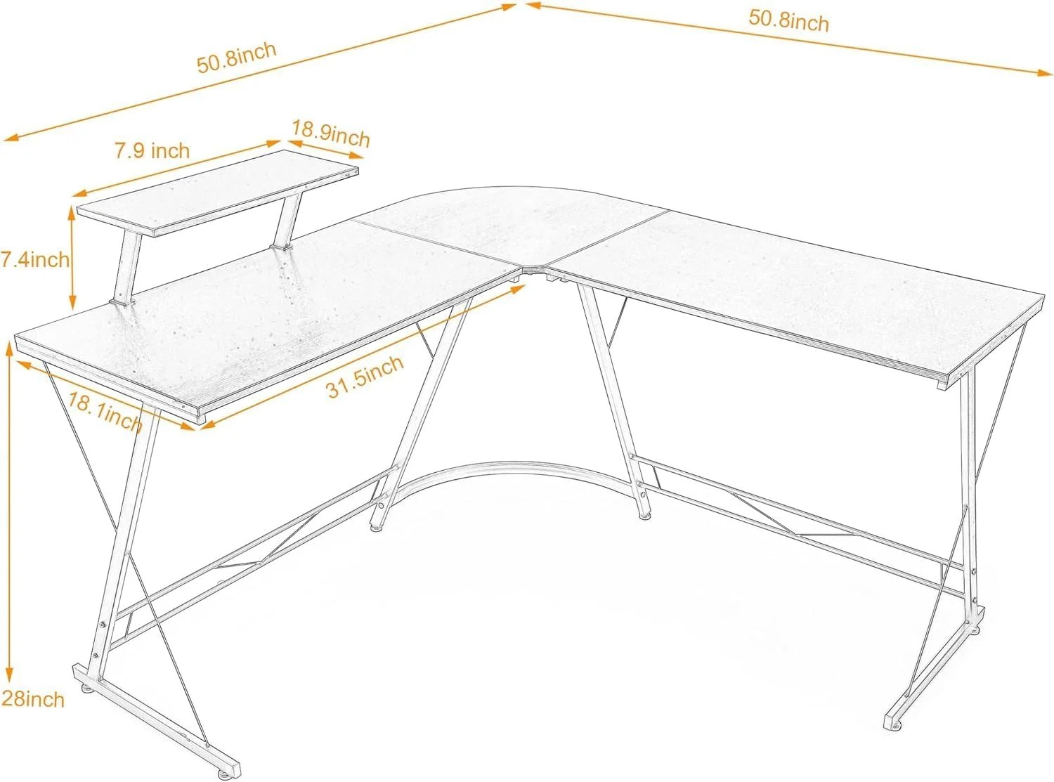 میز کامپیوتر ال شکل SKY-TOUCH | میز گیمینگ | ایستگاه کاری کامپیوتر | میز کار خانگی | میز گوشه ای میز مطالعه با پایه مانیتور قابل جابجایی برای ایستگاه کاری نوشتن مطالعه دفتر کار خانگی، 129 * 46 * 71 سانتی متر، مشکی میز کامپیوتر ال شکل SKY-TOUCH | میز گیمینگ | ایستگاه کاری کامپیوتر | میز کار خانگی | میز گوشه ای میز مطالعه با پایه مانیتور قابل جابجایی برای ایستگاه کاری نوشتن مطالعه دفتر کار خانگی، 129 * 46 * 71 سانتی متر، مشکی