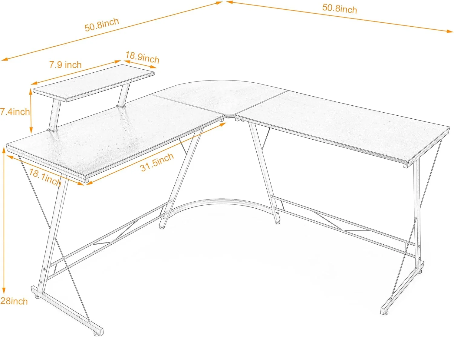 میز کامپیوتر ال شکل SKY-TOUCH | میز گیمینگ | ایستگاه کاری کامپیوتر | میز کار خانگی | میز گوشه ای میز مطالعه با پایه مانیتور قابل جابجایی برای ایستگاه کاری نوشتن مطالعه دفتر کار خانگی، 129 * 46 * 71 سانتی متر، مشکی میز کامپیوتر ال شکل SKY-TOUCH | میز گیمینگ | ایستگاه کاری کامپیوتر | میز کار خانگی | میز گوشه ای میز مطالعه با پایه مانیتور قابل جابجایی برای ایستگاه کاری نوشتن مطالعه دفتر کار خانگی، 129 * 46 * 71 سانتی متر، مشکی