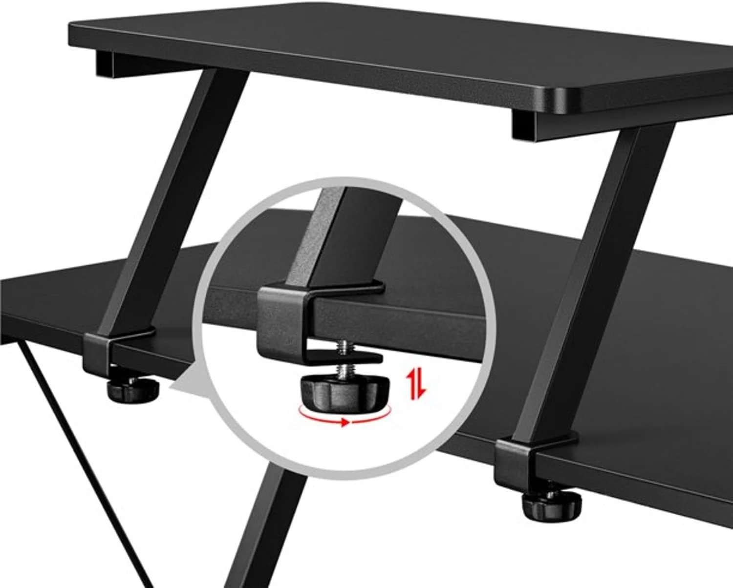 میز کامپیوتر ال شکل SKY-TOUCH | میز کار کامپیوتر | میز کار اداری خانگی | میز گوشه ای با پایه مانیتور قابل جابجایی برای مطالعه، نوشتن و کار، 129 * 46 * 71 سانتی متر، مشکی میز کامپیوتر ال شکل SKY-TOUCH | میز کار کامپیوتر | میز کار اداری خانگی | میز گوشه ای با پایه مانیتور قابل جابجایی برای مطالعه، نوشتن و کار، 129 * 46 * 71 سانتی متر، مشکی