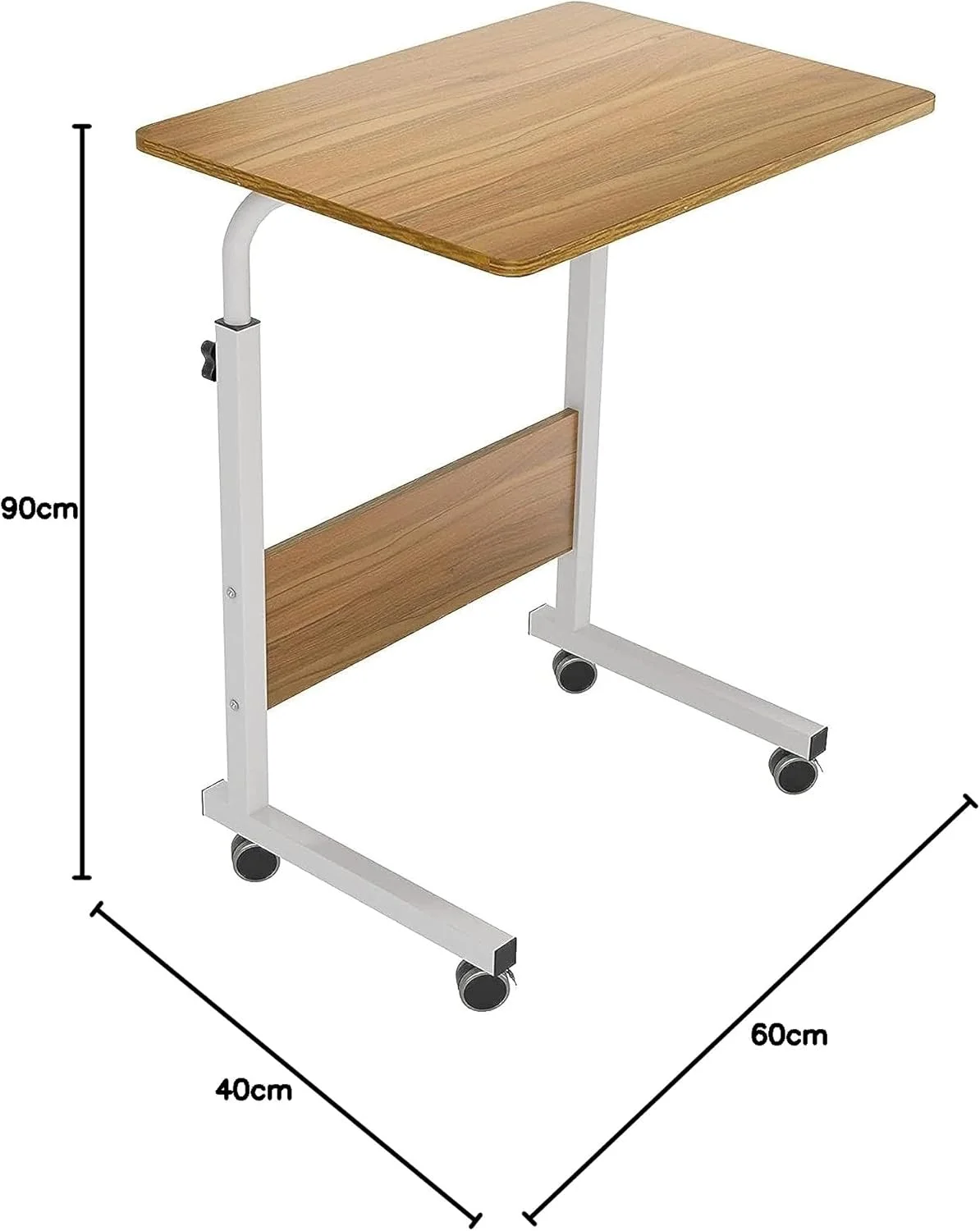 میز لپتاپ کنار تختی SKY-TOUCH با ارتفاع قابل تنظیم، میز لپتاپ ایستاده با رویه چوبی و چرخدار، سینی چرخدار کنار تخت و مبل، میز قهوه و شام کامپیوتر (مشکی 60*40 سانتیمتر) میز لپتاپ کنار تختی SKY-TOUCH با ارتفاع قابل تنظیم، میز لپتاپ ایستاده با رویه چوبی و چرخدار، سینی چرخدار کنار تخت و مبل، میز قهوه و شام کامپیوتر (مشکی 60*40 سانتیمتر)
