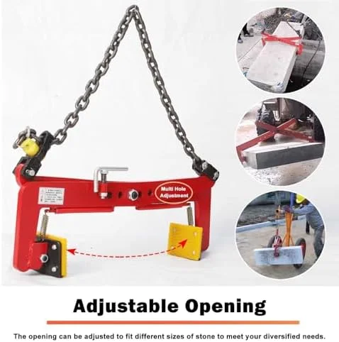گیره بالابر اسلب گرانیت، محدوده قابل تنظیم، گیره قیچی سنگین برای حمل و نقل عمودی (A)