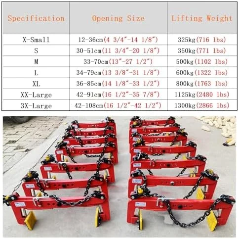 گیره بالابر اسلب گرانیت، محدوده قابل تنظیم، گیره قیچی سنگین برای حمل و نقل عمودی (A)