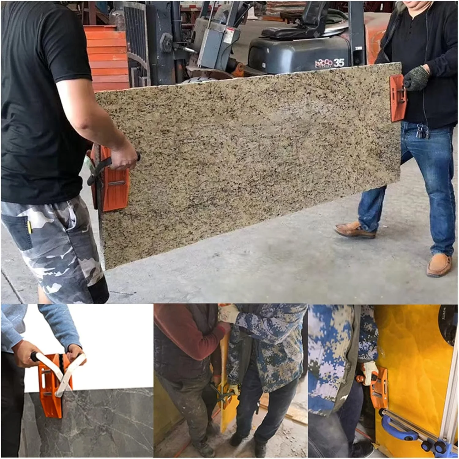 تراز کننده کاشی DESONIX، ابزار حمل و جابجایی سنگ گرانیت، گیره های حمل پنل سنگی دو دستی، ابزار بالابر برای بلند کردن صفحات کوارتز، اسلب ها و مرمر (رنگ: 2 عدد، سایز: تک سایز) تراز کننده کاشی DESONIX، ابزار حمل و جابجایی سنگ گرانیت، گیره های حمل پنل سنگی دو دستی، ابزار بالابر برای بلند کردن صفحات کوارتز، اسلب ها و مرمر (رنگ: 2 عدد، سایز: تک سایز)