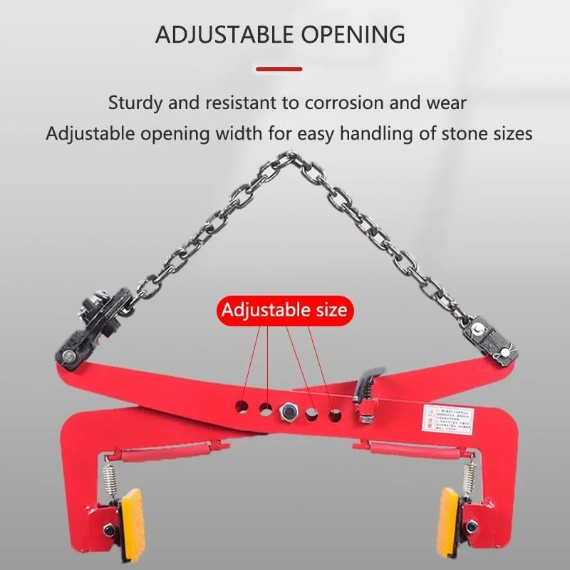 گیره بالابر اسلب گرانیتی، محدوده قابل تنظیم، گیره قیچی سنگین برای حمل و نقل عمودی سنگ، ظرفیت 1300 کیلوگرم