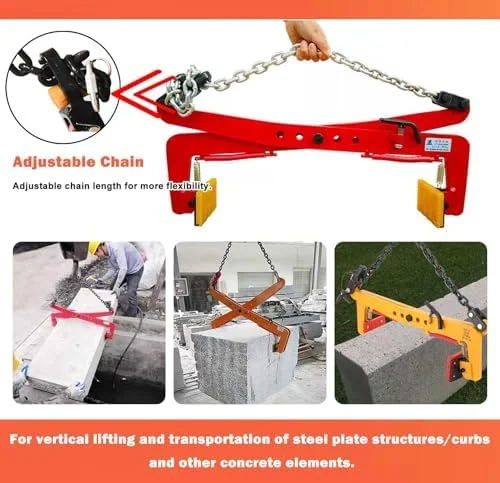 گیره بالابر اسلب گرانیتی، محدوده قابل تنظیم، گیره قیچی بالابر سنگین برای حمل و نقل عمودی اسلب گرانیتی (C)