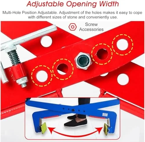 گیره بالابر اسلب گرانیتی، محدوده قابل تنظیم، گیره قیچی سنگین برای حمل و نقل عمودی سنگ، مدل H (یک رنگ) گیره بالابر اسلب گرانیتی، محدوده قابل تنظیم، گیره قیچی سنگین برای حمل و نقل عمودی سنگ، مدل H (یک رنگ)