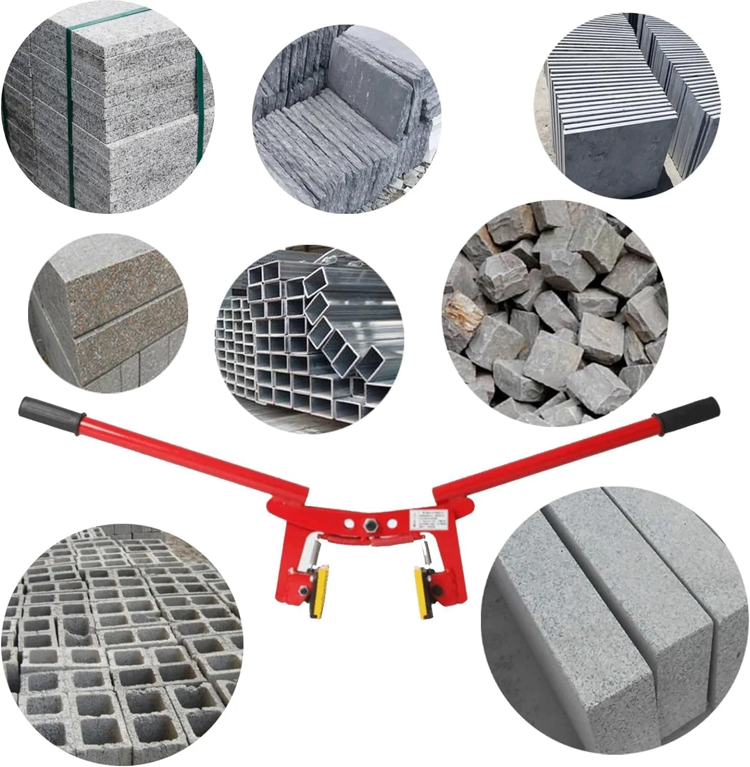 ابزار حمل اسلب گرانیتی با بازوی نگهدارنده دوبل، گیره های بالابر برای سنگ/جدول/آجر/مرمر، گیره های سنگین با دسته لاستیکی (تک رنگ M) ابزار حمل اسلب گرانیتی با بازوی نگهدارنده دوبل، گیره های بالابر برای سنگ/جدول/آجر/مرمر، گیره های سنگین با دسته لاستیکی (تک رنگ M)