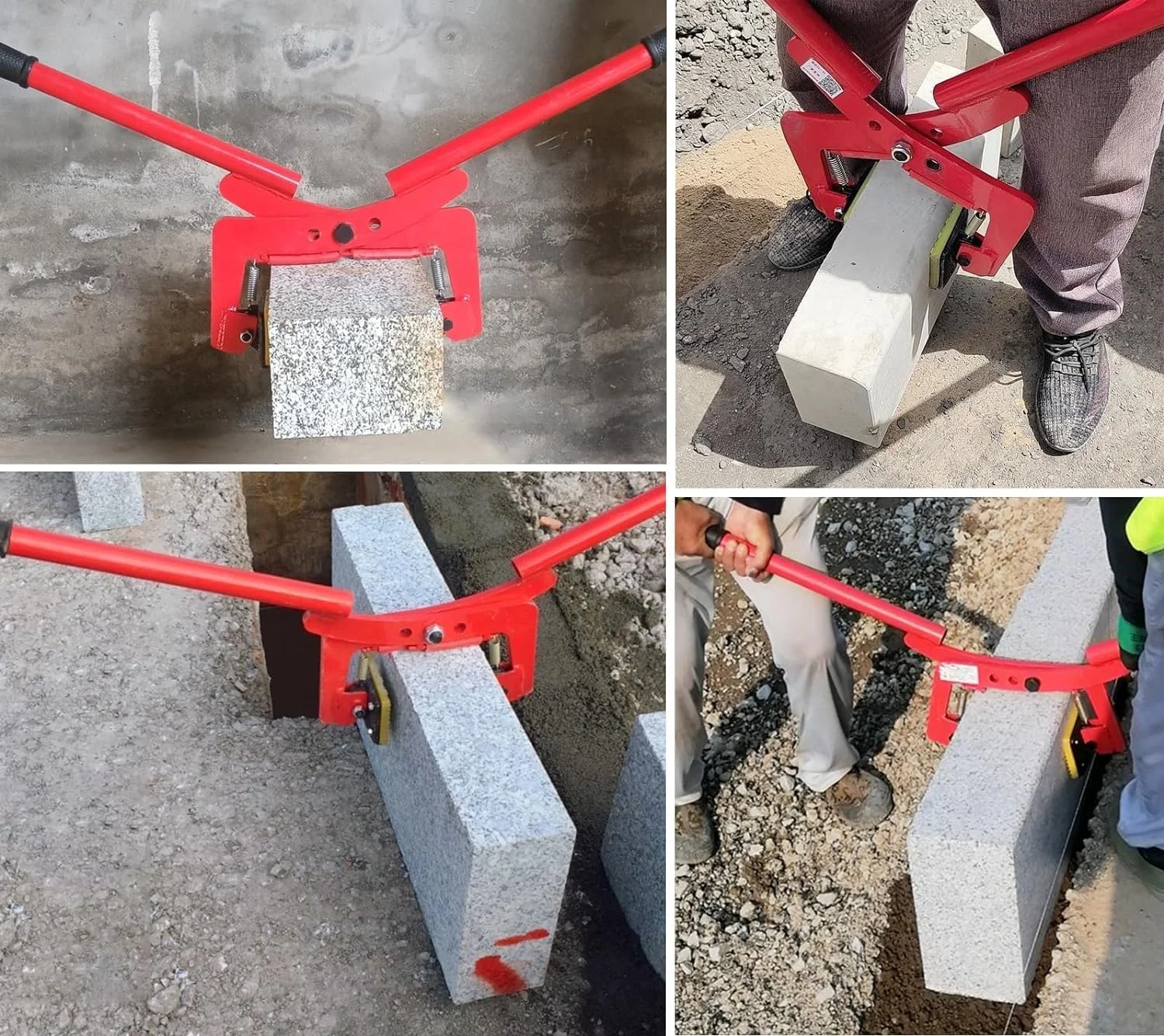 ابزار حمل اسلب گرانیتی با بازوی نگهدارنده دوبل، گیره های بالابر برای سنگ/جدول/آجر/مرمر، گیره های سنگین با دسته لاستیکی (تک رنگ M) ابزار حمل اسلب گرانیتی با بازوی نگهدارنده دوبل، گیره های بالابر برای سنگ/جدول/آجر/مرمر، گیره های سنگین با دسته لاستیکی (تک رنگ M)