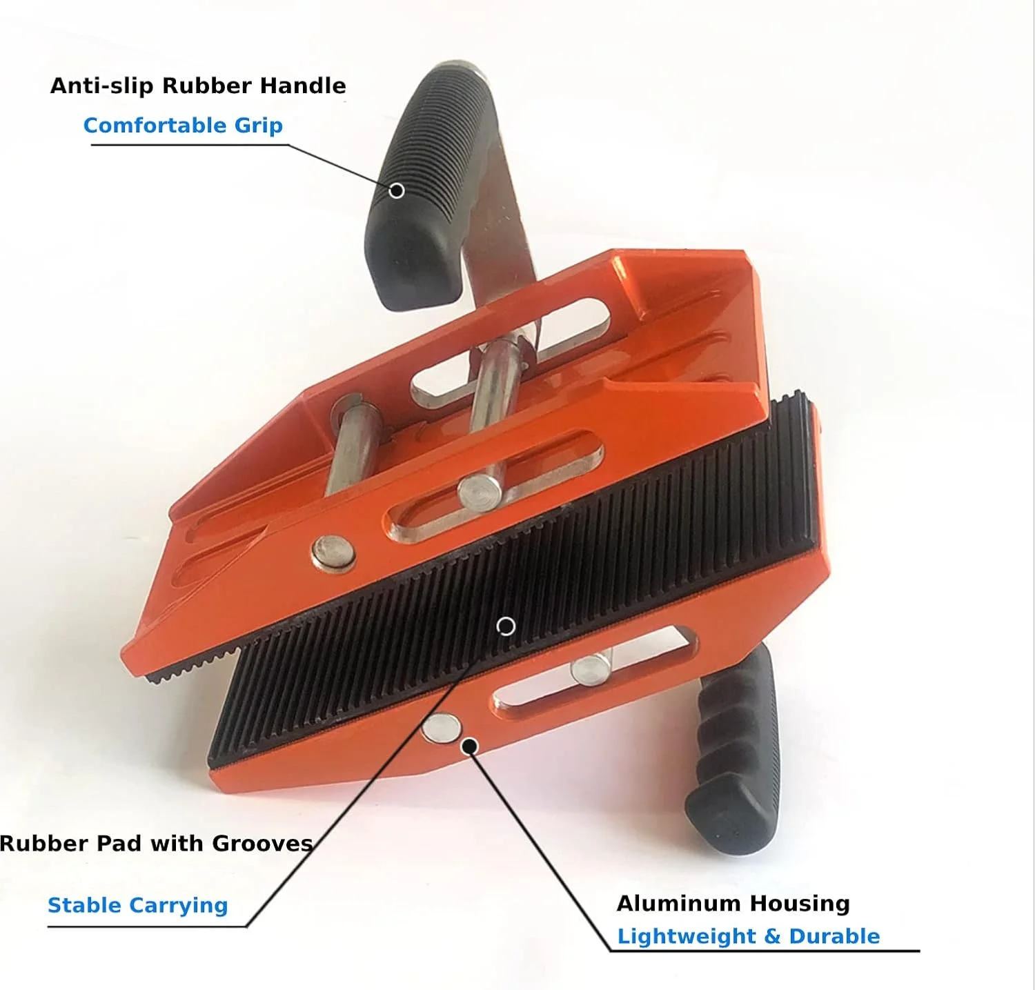گیره حمل سنگ دو دستی High Eagle، ابزار حمل پنل گرانیتی با روکش لاستیکی برای بلند کردن کوارتز، صفحه کار، سنگ مرمر و شیشه، ظرفیت 300 کیلوگرم گیره حمل سنگ دو دستی High Eagle، ابزار حمل پنل گرانیتی با روکش لاستیکی برای بلند کردن کوارتز، صفحه کار، سنگ مرمر و شیشه، ظرفیت 300 کیلوگرم