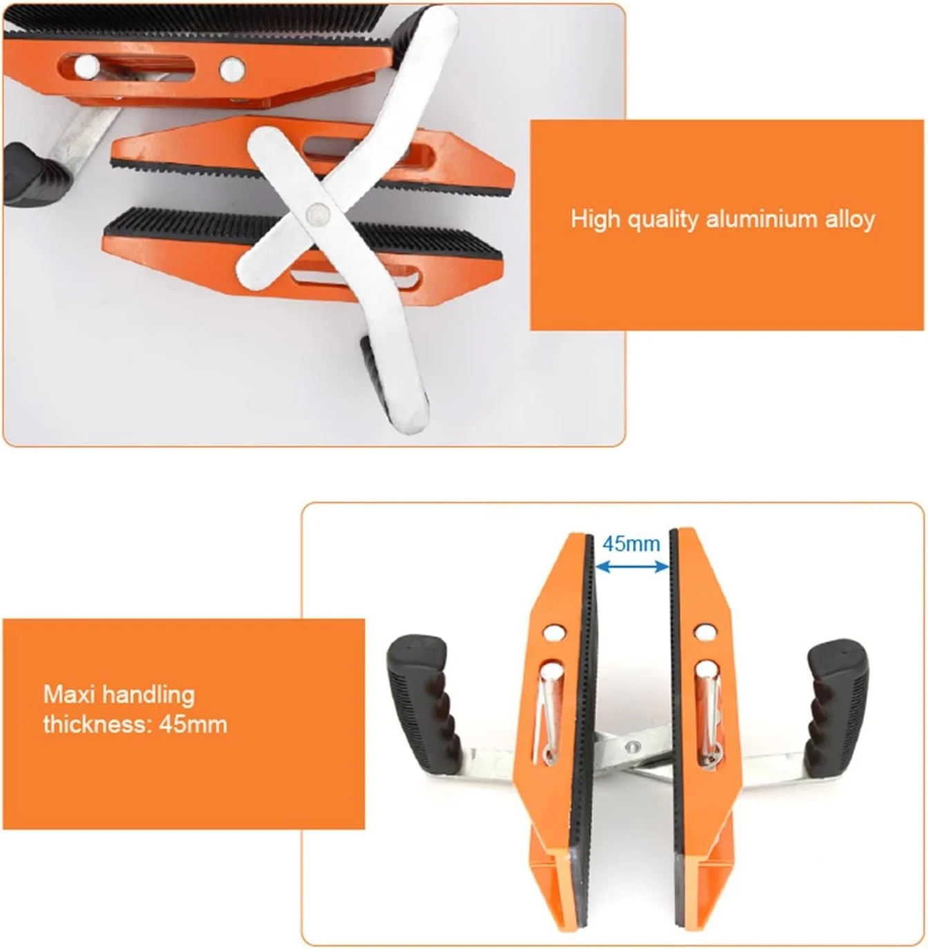 HAIRA ابزار گیره دوتایی برای جابجایی و نصب سنگ، گرانیت، مرمر و صفحات کار (رنگ: 1 عدد) HAIRA ابزار گیره دوتایی برای جابجایی و نصب سنگ، گرانیت، مرمر و صفحات کار (رنگ: 1 عدد)