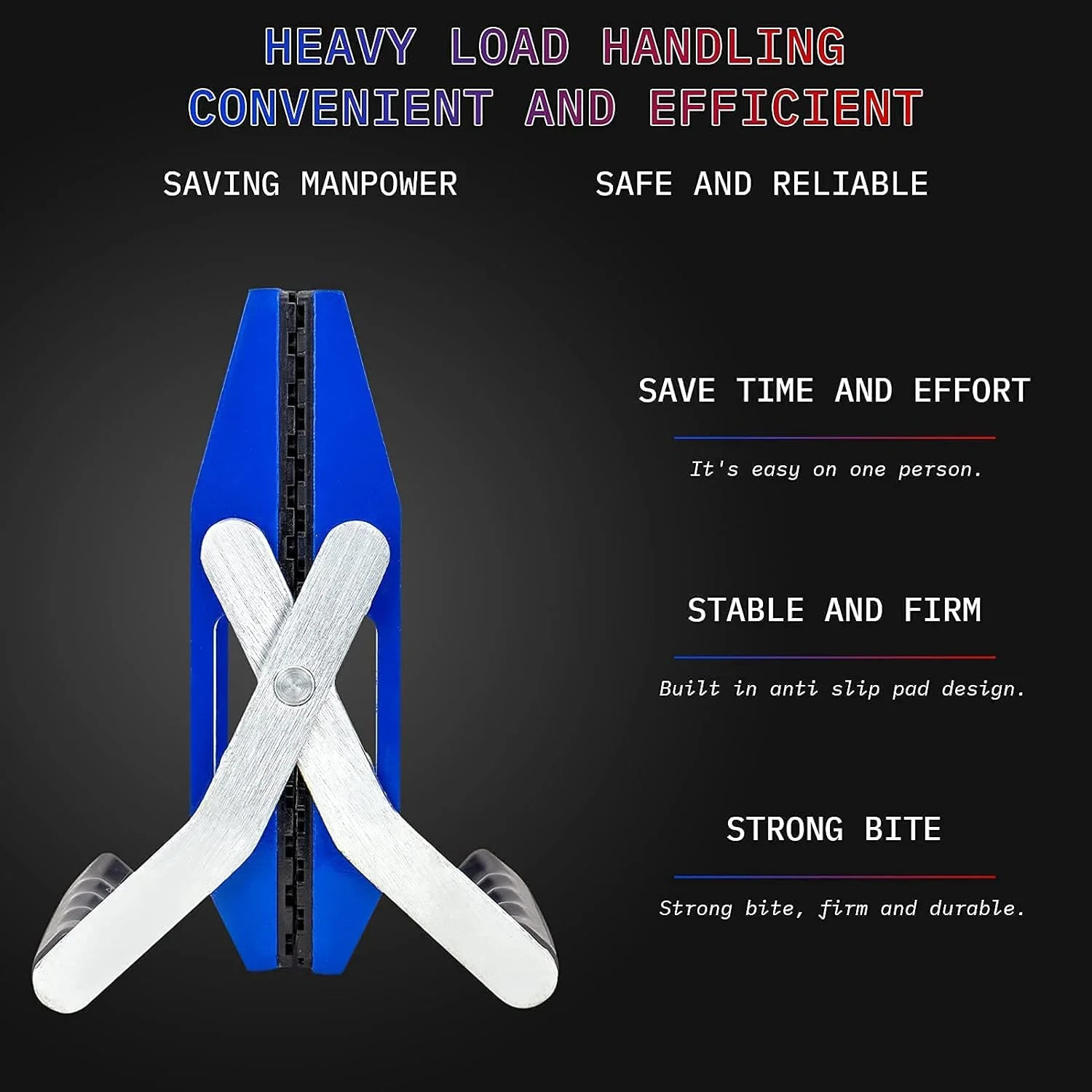 گیره حمل سنگ دو دستی HighTop، ابزار گیره بالابر سنگین برای گرانیت، شیشه، ورق فلزی، تخته سه لایی (200 کیلوگرم) گیره حمل سنگ دو دستی HighTop، ابزار گیره بالابر سنگین برای گرانیت، شیشه، ورق فلزی، تخته سه لایی (200 کیلوگرم)