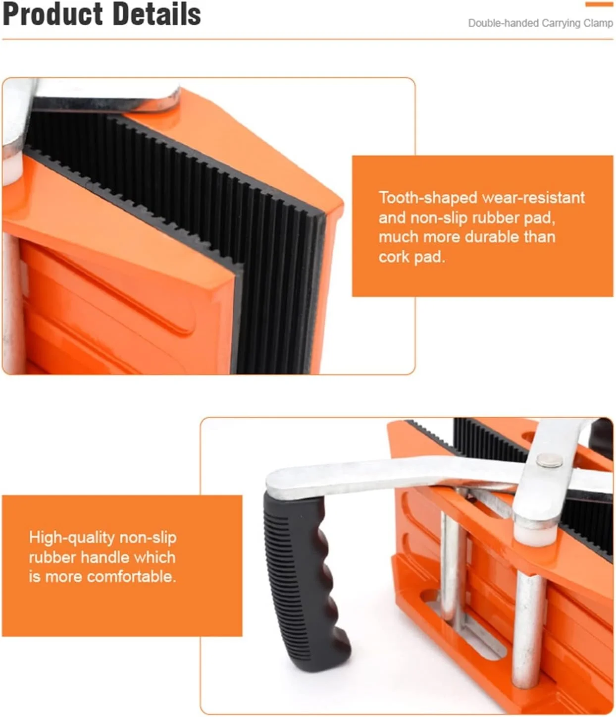 JHQWIDD ابزار حمل اسلب سنگی دستی دو طرفه، گیره حمل اسلب گرانیتی قیچی‌شکل با تراز کردن مناسب