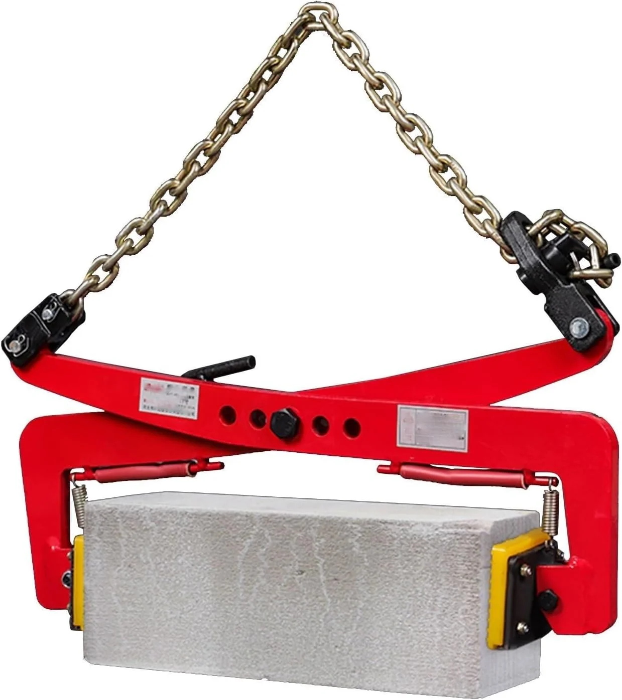 گیره های بالابر سنگین قابل تنظیم با زنجیر، انبرهای آلیاژی برای بلند کردن و جابجایی سنگ فرش گیره های بالابر سنگین قابل تنظیم با زنجیر، انبرهای آلیاژی برای بلند کردن و جابجایی سنگ فرش