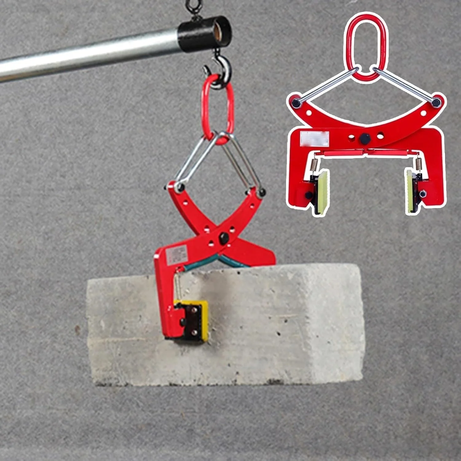 گیره های بالابر سنگ، بالابر دال سنگ فرش، گیره های بالابر با ظرفیت باربری 260 کیلوگرم تا 325 کیلوگرم، بالابر سنگ فرش فولاد آلیاژی با روکش لاستیکی گیره های بالابر سنگ، بالابر دال سنگ فرش، گیره های بالابر با ظرفیت باربری 260 کیلوگرم تا 325 کیلوگرم، بالابر سنگ فرش فولاد آلیاژی با روکش لاستیکی