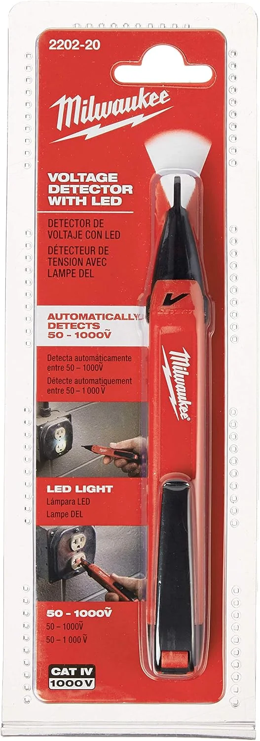 ردیاب ولتاژ Milwaukee 2202-20 با چراغ LED ردیاب ولتاژ Milwaukee 2202-20 با چراغ LED