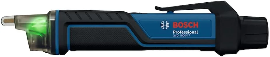 متر الکتریکی بوش GVD 1000-17 (تشخیص ولتاژ بدون تماس، IP67، محدوده دوگانه 24-1000 ولت AC، چراغ قوه یکپارچه، گیره کمربند، تست شده CAT IV 1000V) متر الکتریکی بوش GVD 1000-17 (تشخیص ولتاژ بدون تماس، IP67، محدوده دوگانه 24-1000 ولت AC، چراغ قوه یکپارچه، گیره کمربند، تست شده CAT IV 1000V)