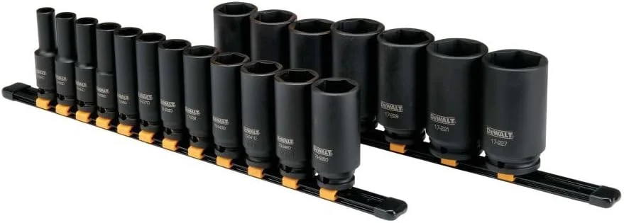 مجموعه آچار بکس ضربه ای دیوالت، درایو 1/2 اینچ SAE، 6 پر، 19 پارچه (DWMT19239) مجموعه آچار بکس ضربه ای دیوالت، درایو 1/2 اینچ SAE، 6 پر، 19 پارچه (DWMT19239)