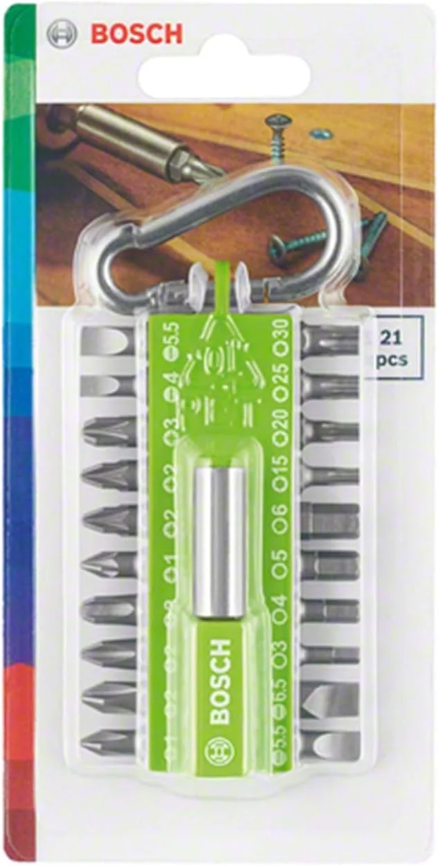 مجموعه 21 عددی سری پیچ گوشتی بوش پروفشنال - سبز روشن