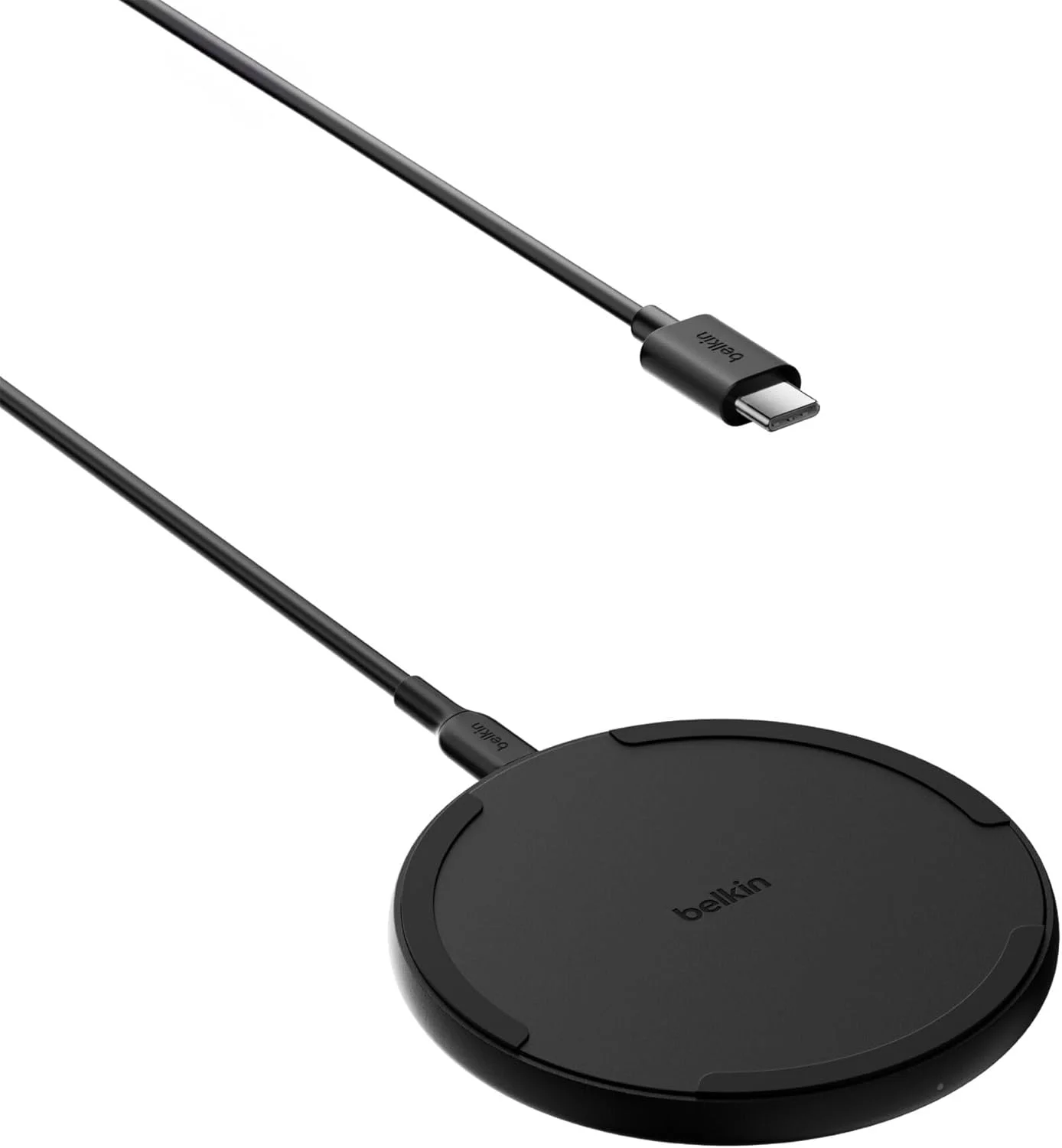 پد شارژ بی‌سیم 15 واتی بلکین - شارژر Qi، ایستگاه شارژ برای اپل آیفون 16، سری آیفون 15/14/13، ایرپادز، سامسونگ گلکسی S25، گلکسی S24، پیکسل - شامل کابل 1.5 متری (بدون PSU) - مشکی