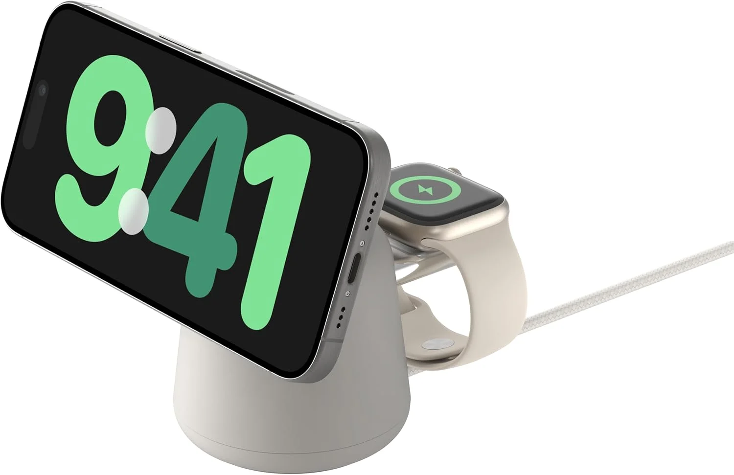 پایه شارژ بیسیم سریع 2 در 1 Belkin Pro با MagSafe 15W، سازگار با سری iPhone 16، 15، 14، 13 و 12، AirPods و سایر دستگاههای دارای MagSafe پایه شارژ بیسیم سریع 2 در 1 Belkin Pro با MagSafe 15W، سازگار با سری iPhone 16، 15، 14، 13 و 12، AirPods و سایر دستگاههای دارای MagSafe