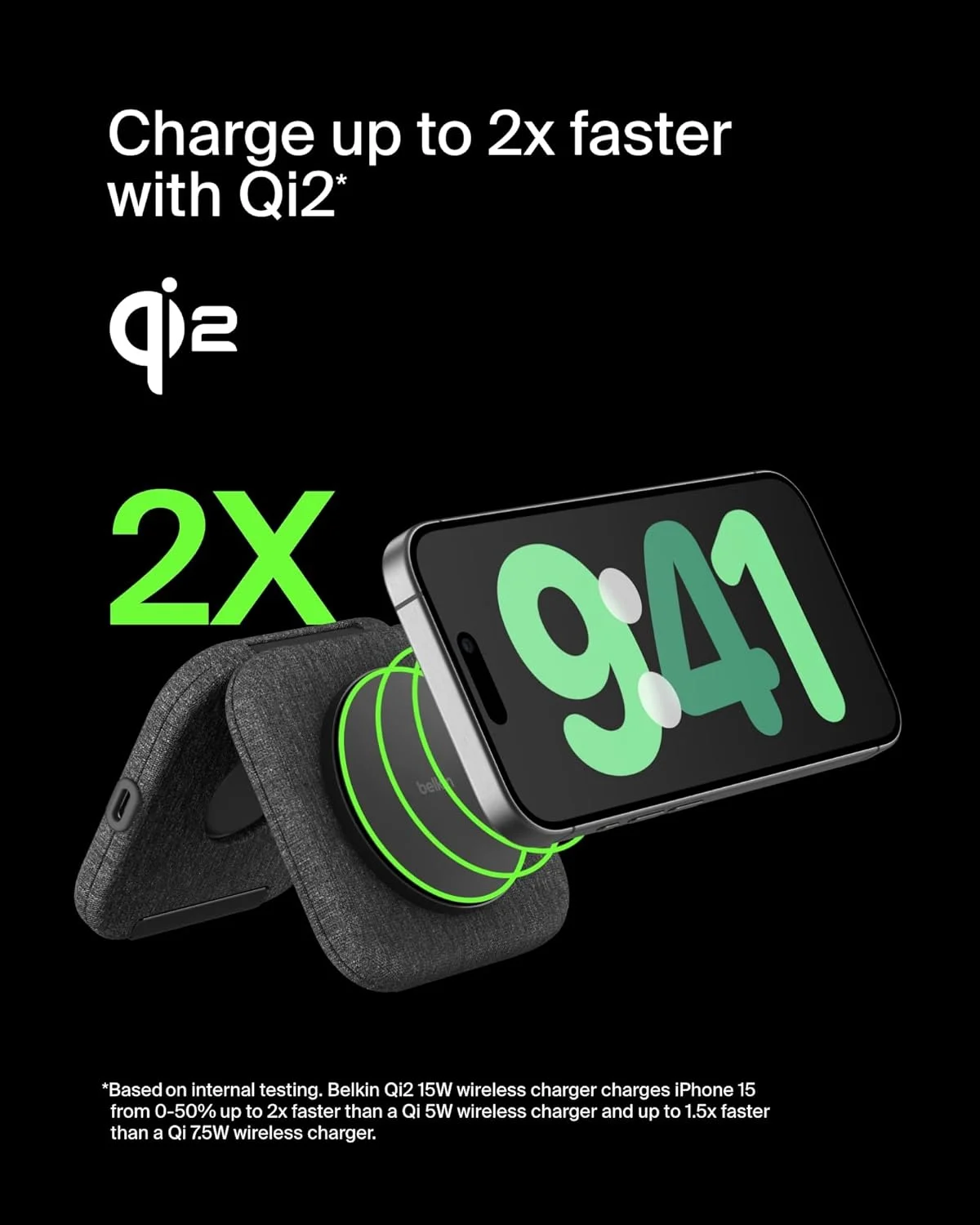 پد شارژ بیسیم مغناطیسی تاشو 2 در 1 بلکین BoostCharge Pro 15W، شارژر بیسیم Qi2، سازگار با MagSafe برای آیفون 17، ایر، اپل واچ 11، ایرپادز پد شارژ بیسیم مغناطیسی تاشو 2 در 1 بلکین BoostCharge Pro 15W، شارژر بیسیم Qi2، سازگار با MagSafe برای آیفون 17، ایر، اپل واچ 11، ایرپادز