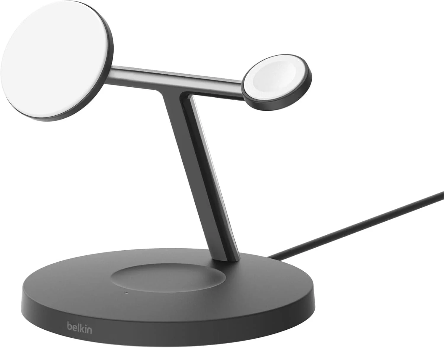 پایه شارژ بیسیم 3 در 1 بلکین BoostCharge Qi2، سازگار با MagSafe، پایه شارژ بیسیم، Apple iPhone 16 Series، Apple Watch، شارژر بیسیم Qi2 برای AirPods با پایه ضد لغزش، شامل PSU - مشکی پایه شارژ بیسیم 3 در 1 بلکین BoostCharge Qi2، سازگار با MagSafe، پایه شارژ بیسیم، Apple iPhone 16 Series، Apple Watch، شارژر بیسیم Qi2 برای AirPods با پایه ضد لغزش، شامل PSU - مشکی