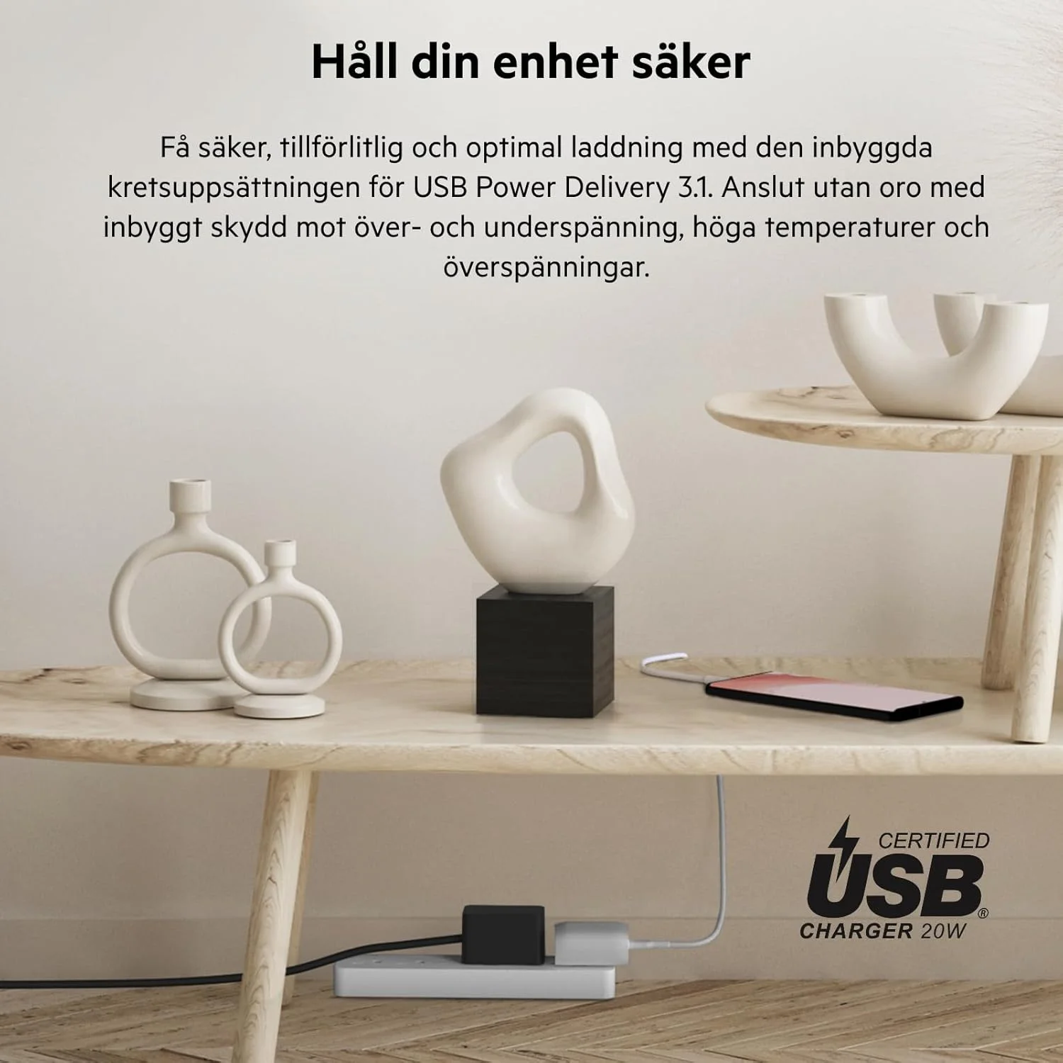 شارژر دیواری 20 واتی Belkin USB Type C Power Delivery، آداپتور شارژ سریع با USB-C PD 3.1 PPS تایید شده و طراحی جمع و جور سایز مسافرتی برای آیفون 15، پرو، مکس، مینی، آیپد، گلکسی، پیکسل و غیره