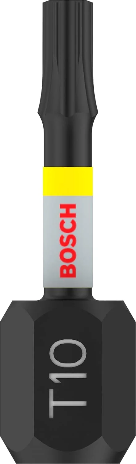 بوش پروفشنال 2 عدد سری پیچ گوشتی ایمپکت کنترل T10 (25 میلی متر، ساق شش گوش، پیک اند کلیک، لوازم جانبی برای درایورهای ضربه ای)