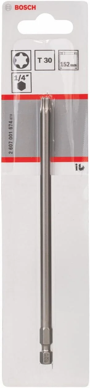 بیت پیچ گوشتی بسیار سخت 152 میلی متری بوش 2607001674 برای تورکس داخلی T30