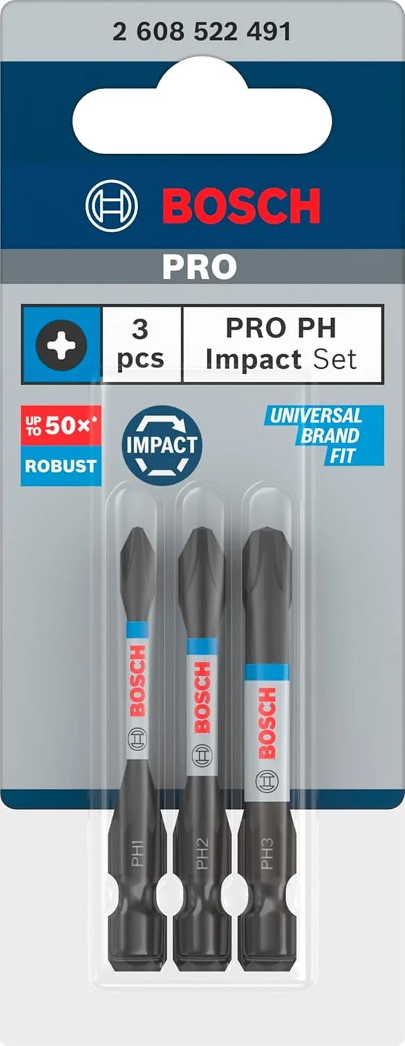 بوش پروفشنال ست ۳ عددی سری پیچ گوشتی Impact Control PH (۵۰ میلی متر، ساق شش گوش، Pick and Click، لوازم جانبی برای درایورهای ضربه ای) بوش پروفشنال ست ۳ عددی سری پیچ گوشتی Impact Control PH (۵۰ میلی متر، ساق شش گوش، Pick and Click، لوازم جانبی برای درایورهای ضربه ای)