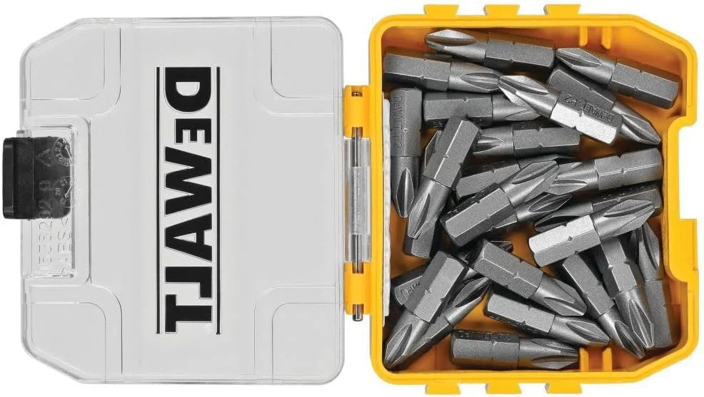 مجموعه پیچ گوشتی دیوالت، فیلیپس شماره 2، 1 اینچ، 25 عددی (DWAF2002B25)، زرد
