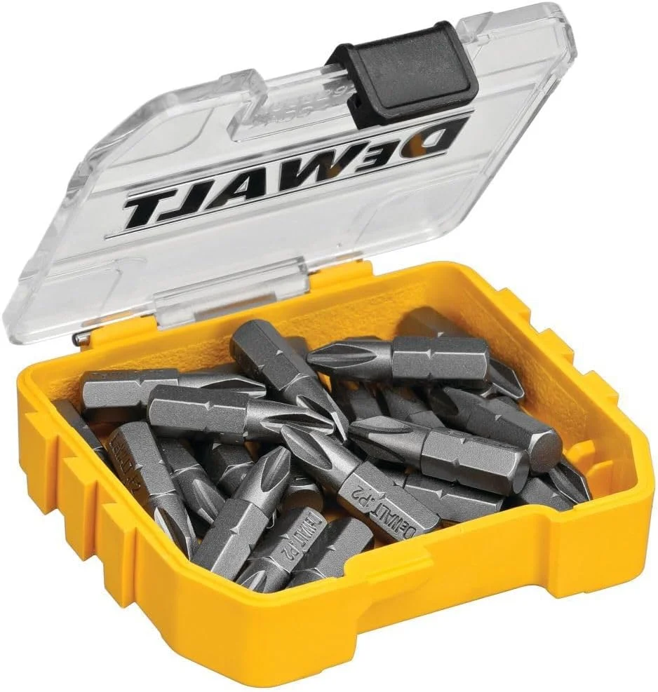 مجموعه پیچ گوشتی دیوالت، فیلیپس شماره 2، 1 اینچ، 25 عددی (DWAF2002B25)، زرد