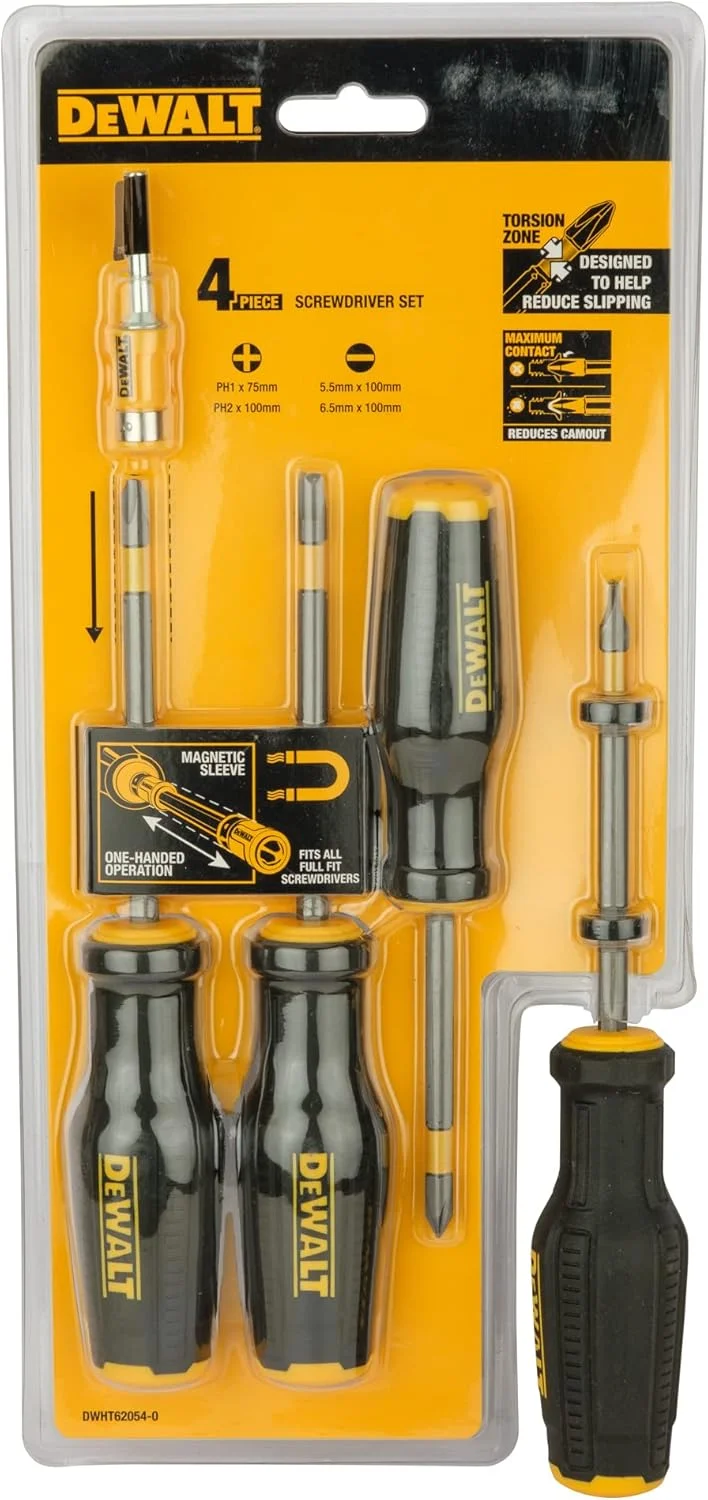 مجموعه پیچ گوشتی 4 عددی دیوالت مدل DWHT62054-0 MAX FIT® مجموعه پیچ گوشتی 4 عددی دیوالت مدل DWHT62054-0 MAX FIT®