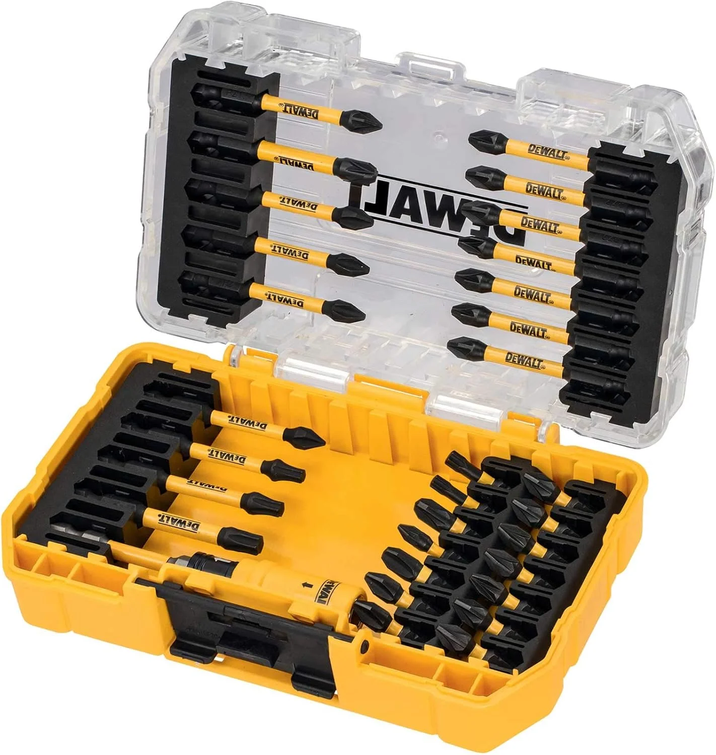 مجموعه ۳۱ عددی سری پیچ گوشتی ضربه ای DeWalt FlexTorq در جعبه ToughCase مجموعه ۳۱ عددی سری پیچ گوشتی ضربه ای DeWalt FlexTorq در جعبه ToughCase