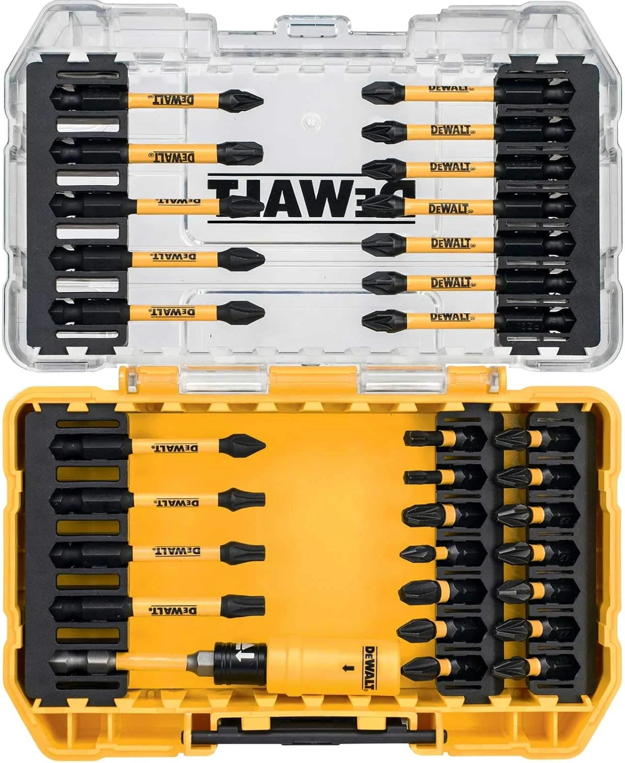 مجموعه ۳۱ عددی سری پیچ گوشتی ضربه ای DeWalt FlexTorq در جعبه ToughCase