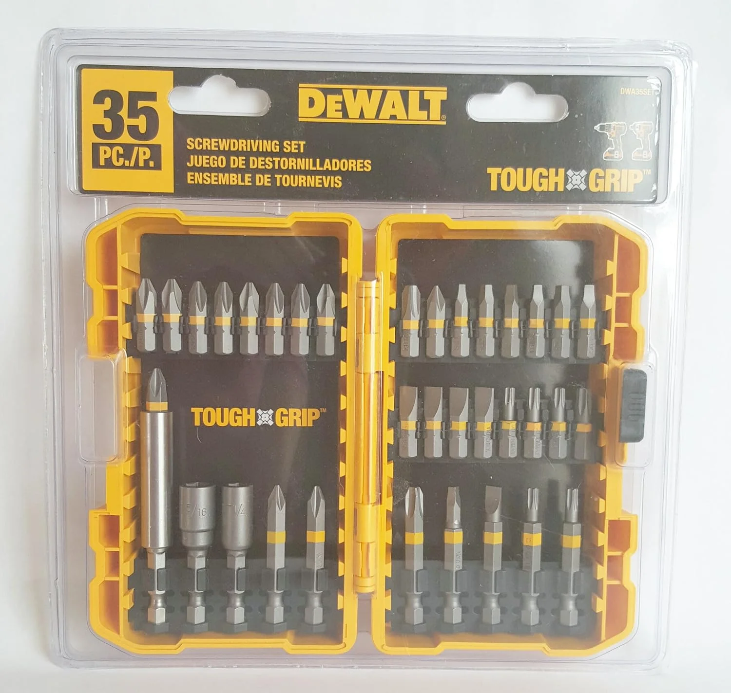 مجموعه سری پیچ گوشتی 35 عددی DeWalt DWA35SET مجموعه سری پیچ گوشتی 35 عددی DeWalt DWA35SET