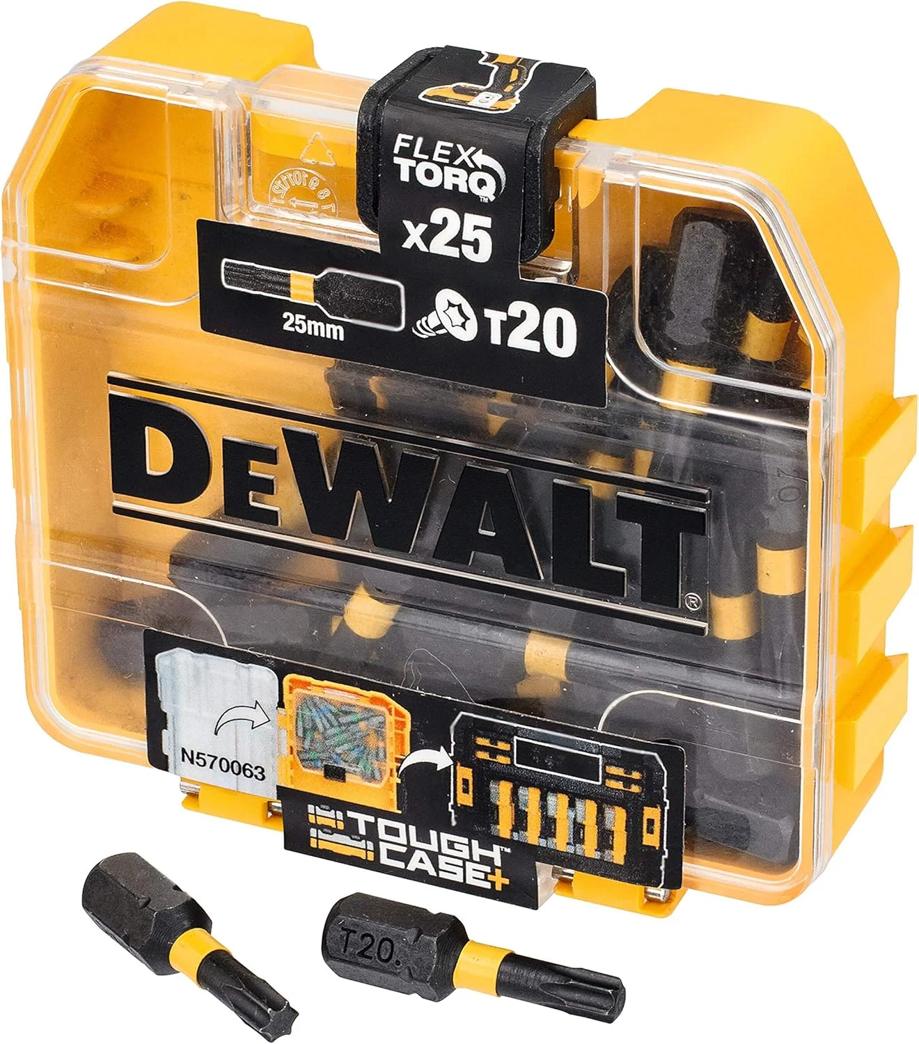 ست 25 عددی سری پیچ گوشتی ضربه ای DeWalt Extreme Impact Torsion مدل DT70528-QZ در جعبه TicTac، سایز T20 x 25 میلی متر ست 25 عددی سری پیچ گوشتی ضربه ای DeWalt Extreme Impact Torsion مدل DT70528-QZ در جعبه TicTac، سایز T20 x 25 میلی متر