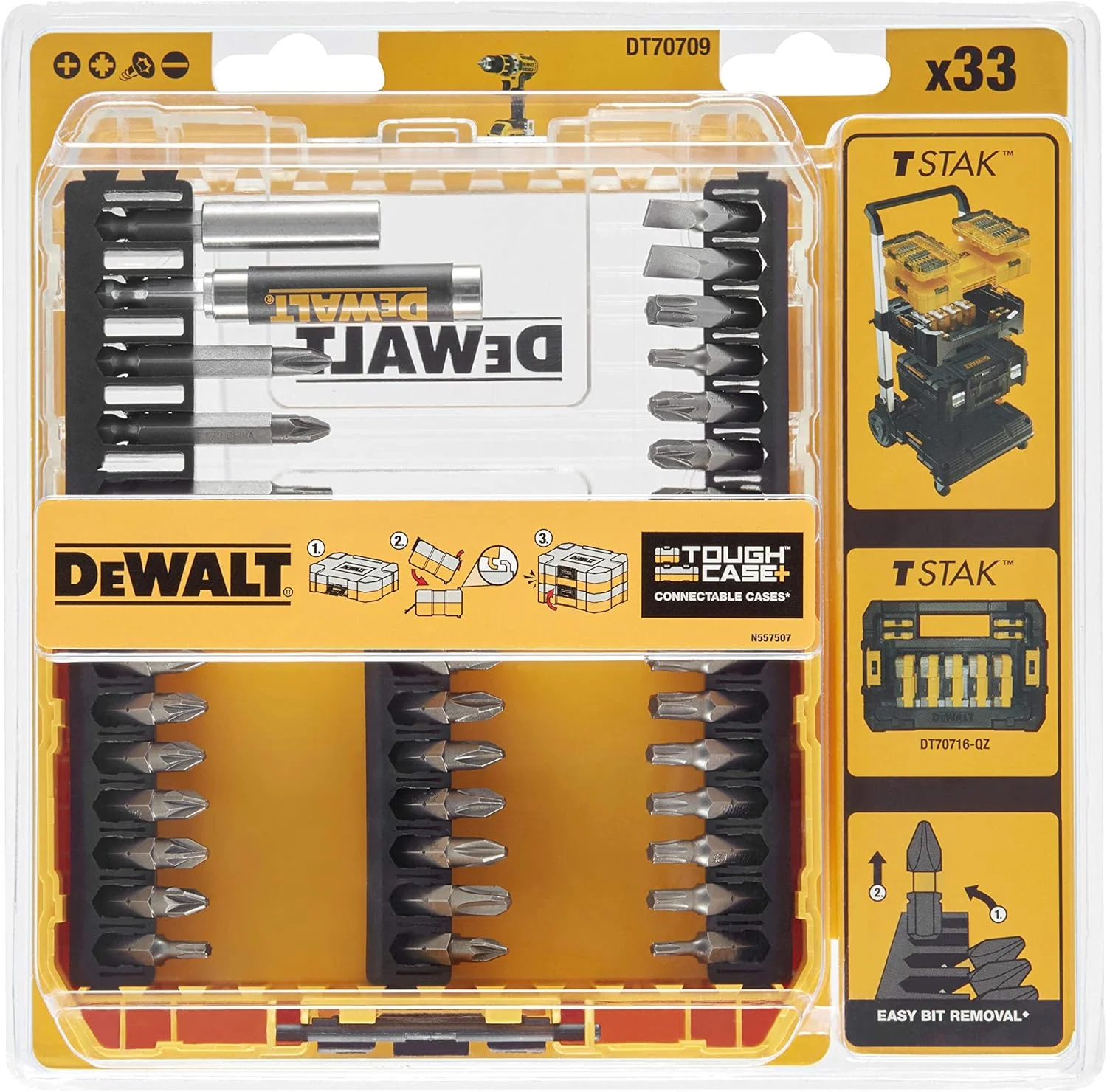 بیت پیچ گوشتی 33 عددی DeWALT DT70709-QZ
