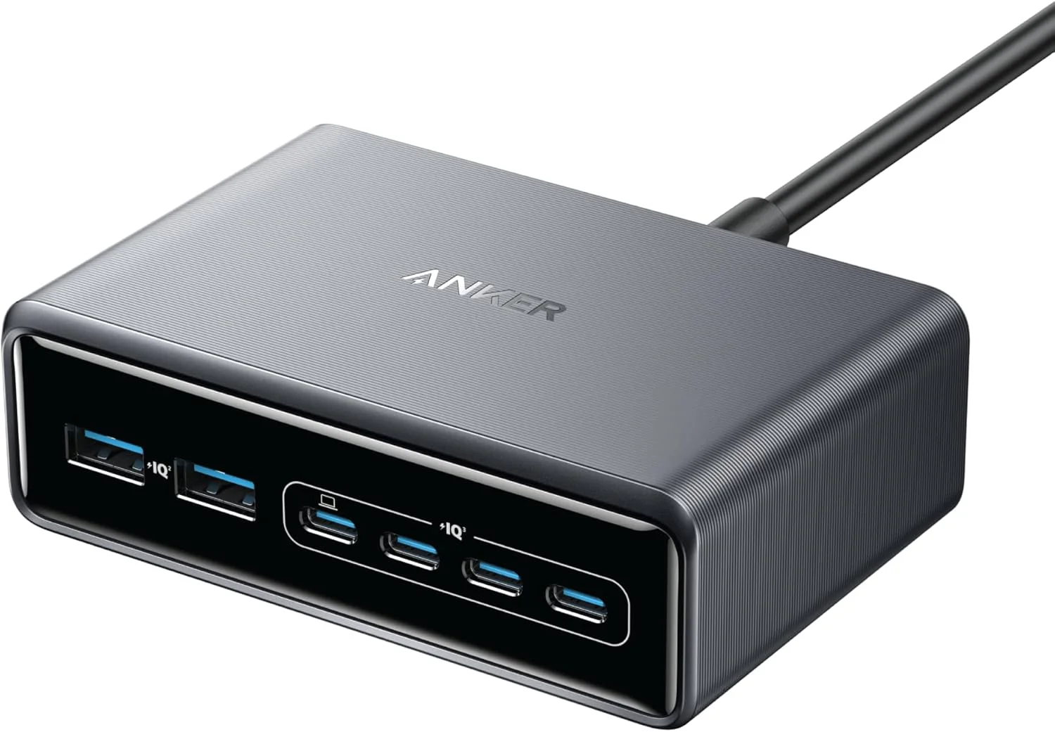 شارژر انکر پرایم، ایستگاه شارژ 6 پورت GaN با توان 200 وات، شارژر سریع USB C، سازگار با سری آیفون 17/16، مک بوک پرو/ایر، آیپد پرو، دل XPS، سامسونگ S25/S24، هواوی، شیائومی، ویوو