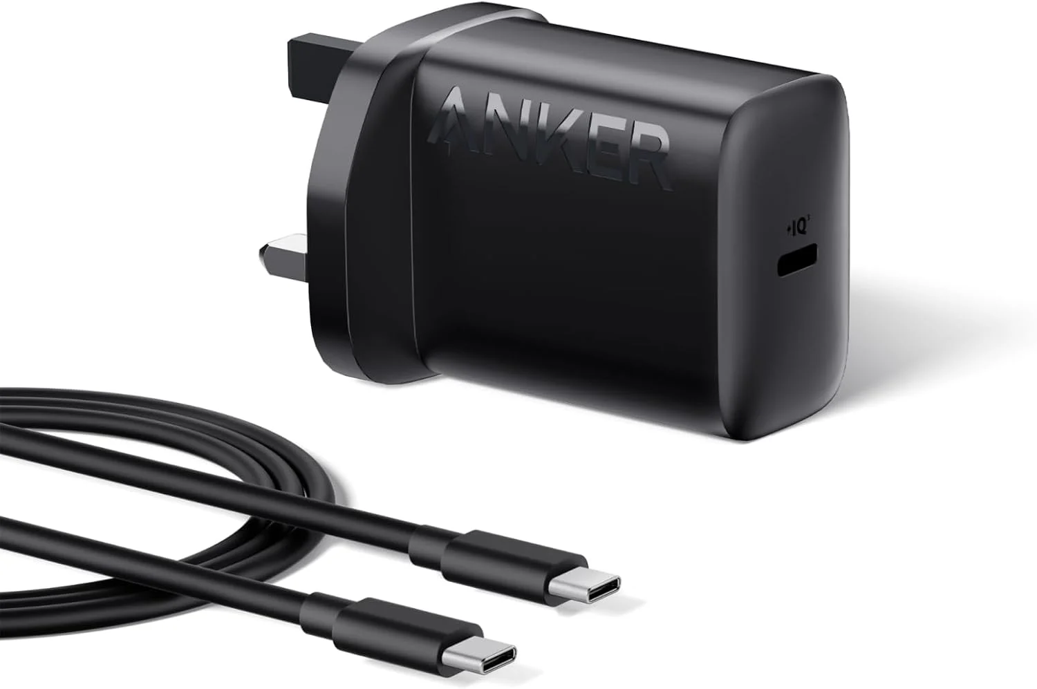 شارژر USB C انکر، شارژر 25 واتی USB C به همراه کابل USB-C، پشتیبانی از شارژ سریع PPS برای Samsung S25/S24+/S24/S23, Ultra/S23+/S23/S22/S21/S20/Note20، iPhone 16/15 و غیره (شامل کابل 1.5 متری)