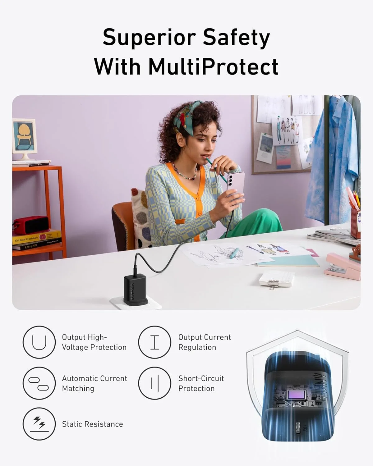 شارژر USB C انکر، شارژر 25 واتی USB C به همراه کابل USB-C، پشتیبانی از شارژ سریع PPS برای Samsung S25/S24+/S24/S23, Ultra/S23+/S23/S22/S21/S20/Note20، iPhone 16/15 و غیره (شامل کابل 1.5 متری) شارژر USB C انکر، شارژر 25 واتی USB C به همراه کابل USB-C، پشتیبانی از شارژ سریع PPS برای Samsung S25/S24+/S24/S23, Ultra/S23+/S23/S22/S21/S20/Note20، iPhone 16/15 و غیره (شامل کابل 1.5 متری)