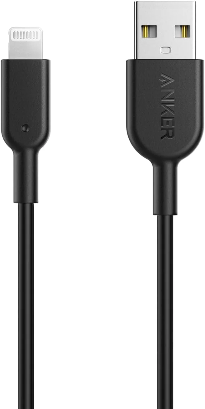 کابل لایتنینگ انکر Powerline II (طول 90 سانتیمتر)، بادوام ترین کابل دنیا، دارای گواهی MFi برای آیفون 14/14 Pro/13 Pro Max/12/11/XR/X/8/8 Plus/7/7 Plus/6/6 Plus (مشکی)
