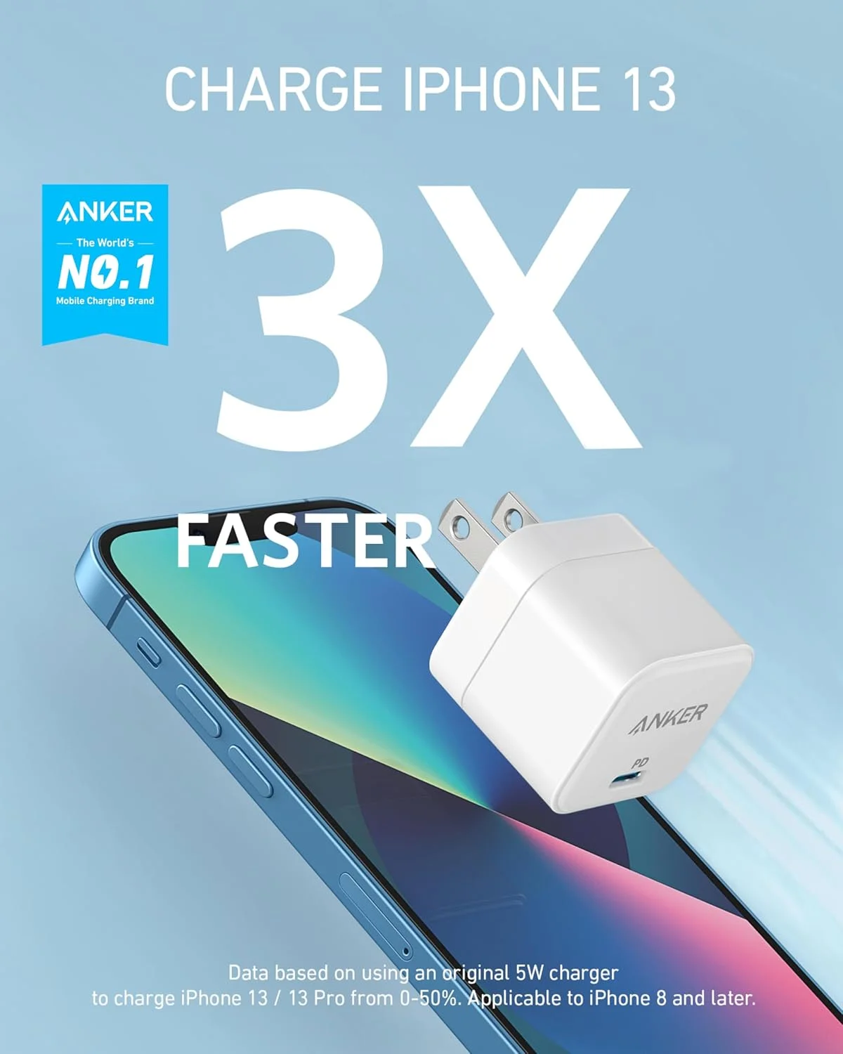 شارژر USB C انکر با دوشاخه تاشو، آداپتور 20 واتی USB C برای سری آیفون 16/15 و سایر مدلها، گلکسی، پیکسل، آیپد (کابل شامل نمیشود، بسته 2 عددی) - تصویر 3 شارژر USB C انکر با دوشاخه تاشو، آداپتور 20 واتی USB C برای سری آیفون 16/15 و سایر مدلها، گلکسی، پیکسل، آیپد (کابل شامل نمیشود، بسته 2 عددی) - تصویر 3